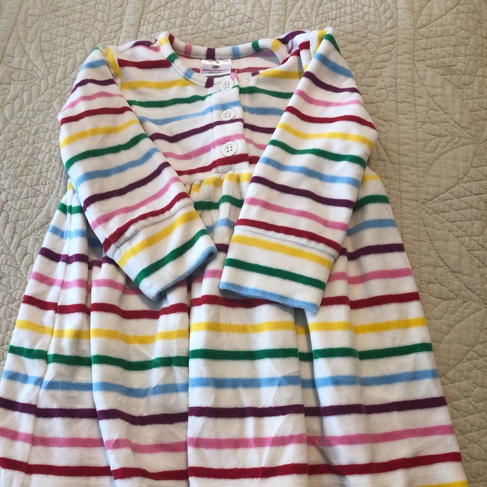 Hanna Anderson striped velvet dress